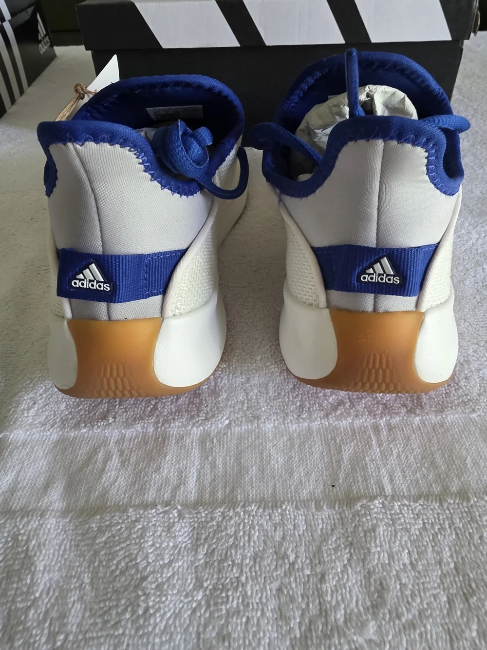 NWT Adidas Cloudfoam Pure SPW Sneakers - White/Royal Blue/Gum -